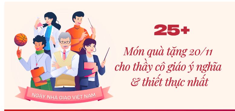 25+ món quà tặng 20/11 cho thầy cô giáo ý nghĩa & thiết thực nhất